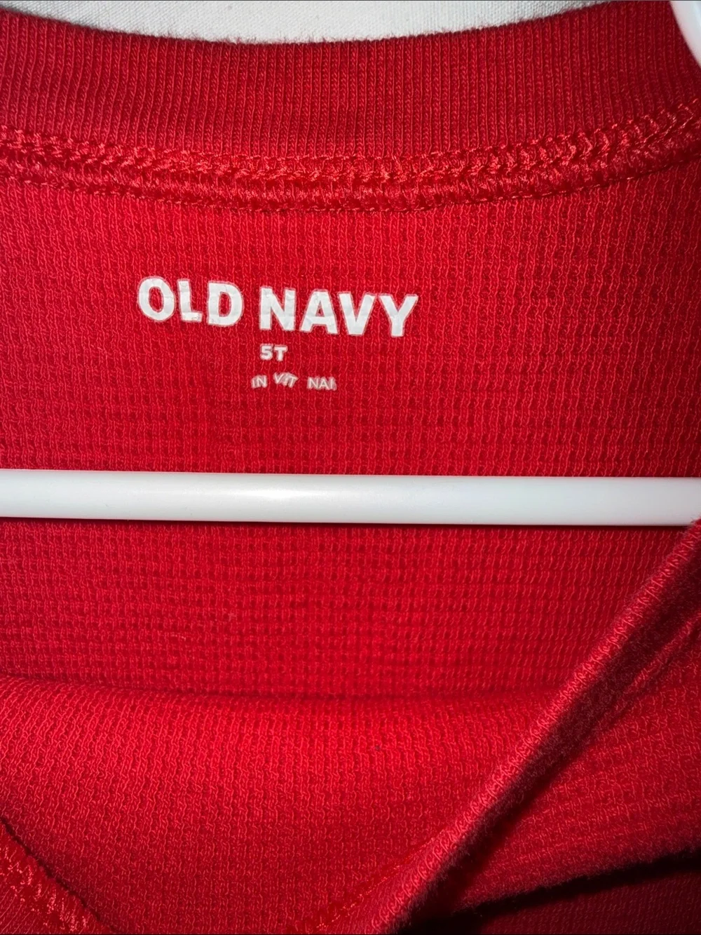 Old Navy Bright Red Long-Sleeve Thermal Tee